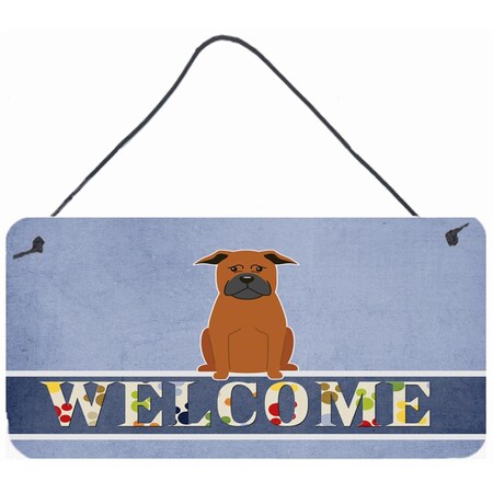 Carolines Treasures Chinese Chongqing Dog Welcome Wall or Door Hanging Prints BB5692DS812